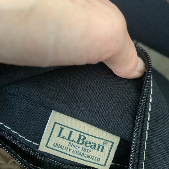 LL Bean Boat and Tote Bag Piaid with Leather Handles Mini Tote Vintage - Picture 9 of 13